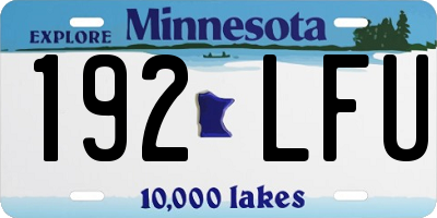 MN license plate 192LFU