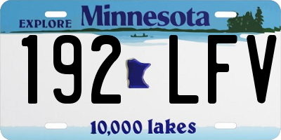 MN license plate 192LFV