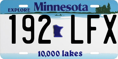 MN license plate 192LFX