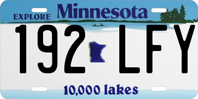 MN license plate 192LFY
