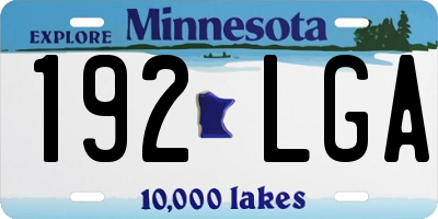 MN license plate 192LGA
