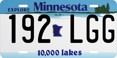 MN license plate 192LGG