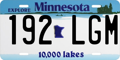 MN license plate 192LGM