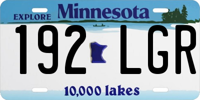 MN license plate 192LGR