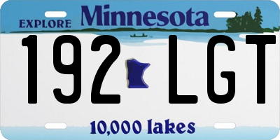 MN license plate 192LGT