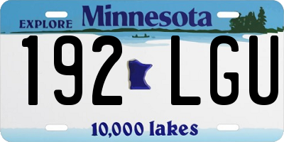 MN license plate 192LGU