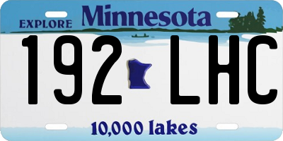 MN license plate 192LHC