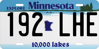 MN license plate 192LHE