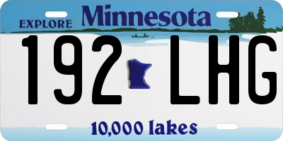 MN license plate 192LHG