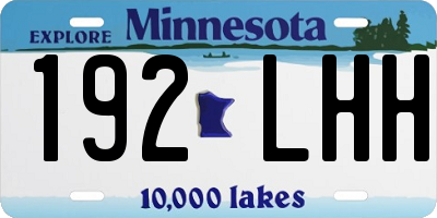 MN license plate 192LHH