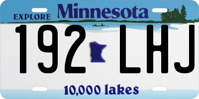 MN license plate 192LHJ