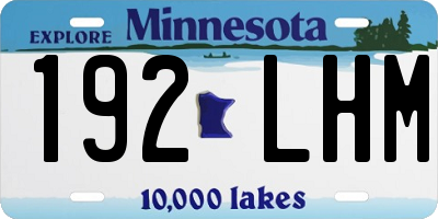MN license plate 192LHM
