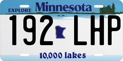 MN license plate 192LHP