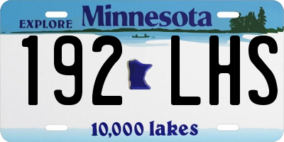 MN license plate 192LHS