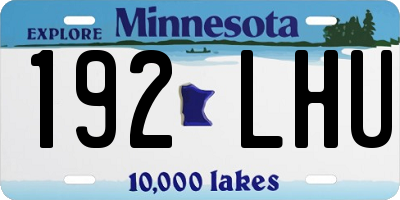 MN license plate 192LHU