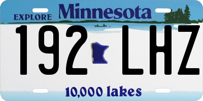 MN license plate 192LHZ