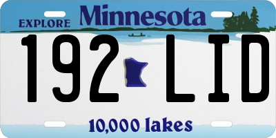 MN license plate 192LID