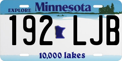 MN license plate 192LJB