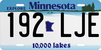 MN license plate 192LJE