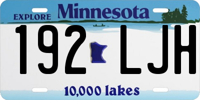 MN license plate 192LJH