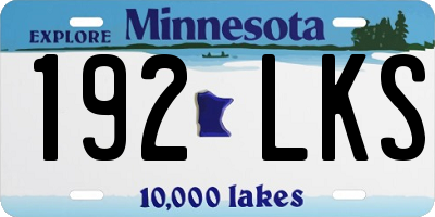 MN license plate 192LKS