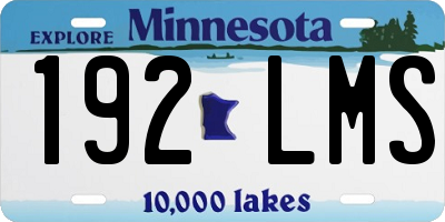 MN license plate 192LMS