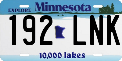 MN license plate 192LNK