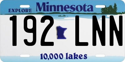 MN license plate 192LNN