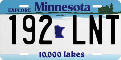 MN license plate 192LNT
