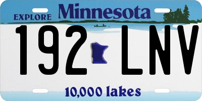 MN license plate 192LNV