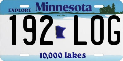 MN license plate 192LOG