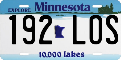 MN license plate 192LOS
