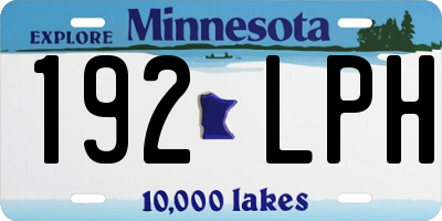 MN license plate 192LPH