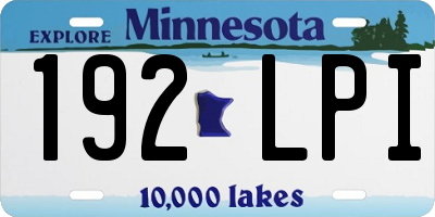 MN license plate 192LPI