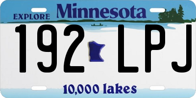 MN license plate 192LPJ