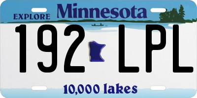 MN license plate 192LPL