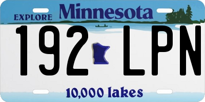 MN license plate 192LPN