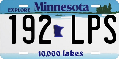 MN license plate 192LPS