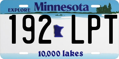 MN license plate 192LPT