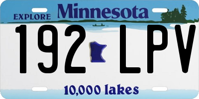 MN license plate 192LPV