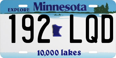 MN license plate 192LQD