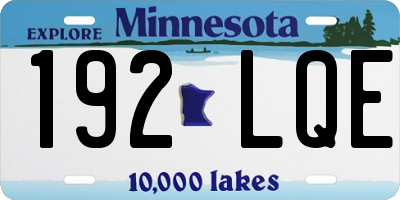 MN license plate 192LQE