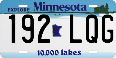 MN license plate 192LQG