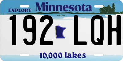 MN license plate 192LQH