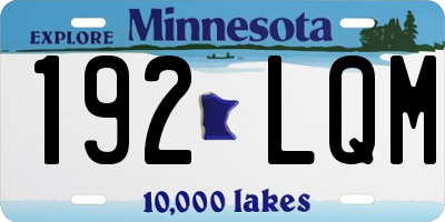 MN license plate 192LQM