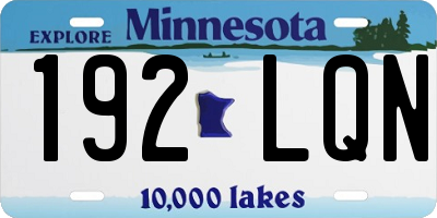 MN license plate 192LQN