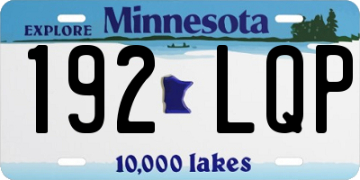 MN license plate 192LQP