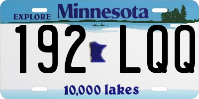MN license plate 192LQQ