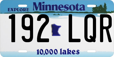 MN license plate 192LQR