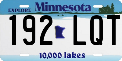 MN license plate 192LQT